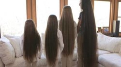 Visos šeimos moterys pasižymi išskirtinai ilgais plaukais  (nuotr. YouTube)