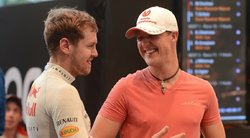 S. Vettelis ir M. Schumacheris (nuotr. SCANPIX)