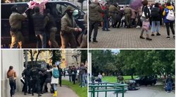 Sulaikymai Minske (NEXTA vaizdo įrašų stopkadrai) (nuotr. Gamintojo)