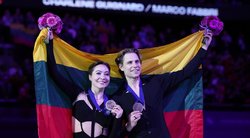 Allison Reed ir Saulius Ambrulevičius iškovojo bronzos medalius (nuotr. SCANPIX)