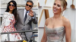 George Clooney su žmona Amal ir Scarlett Johansson (nuotr. SCANPIX) tv3.lt fotomontažas