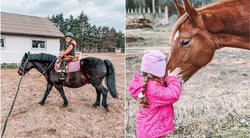 4-metė Morta jau dabar visa širdimi myli žirgus (nuotr. asm. archyvo)