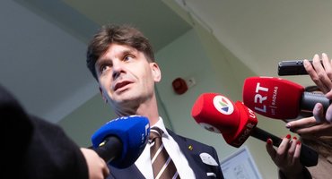 Ignas Vėgėlė balsuoja Prezidento rinkimuose (nuotr. Elta)