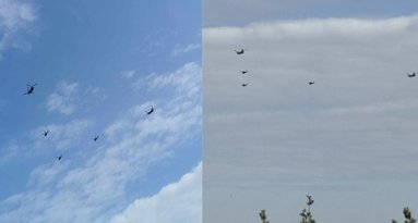 Virš Vilniaus užfiksuotas amerikiečių sraigtasparnis „Black Hawk“  
