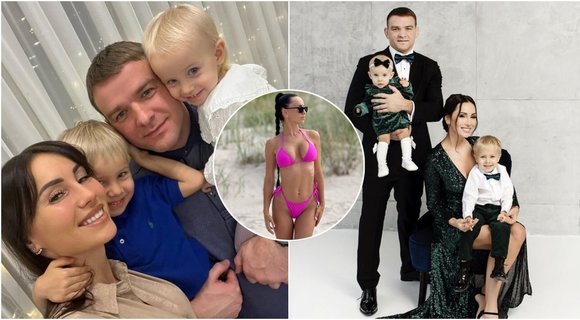 Greta Lebedeva-Kazakevič su šeima (nuotr. Instagram)