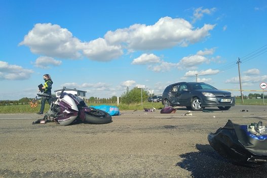 Kauno rajone žuvo motociklininkas (nuotr. Vaida Girčė/TV3)  