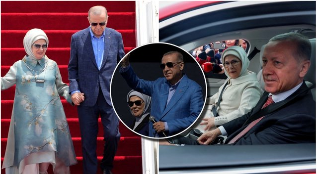 Turkijos prezidentas su žmona (nuotr. SCANPIX)
