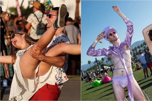 “Coachella“ festivalio lankytojai (tv3.lt fotomontažas)