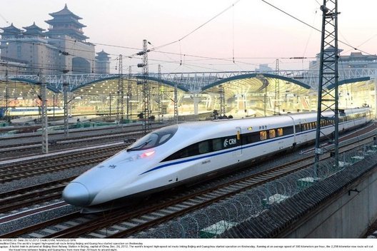 Greitasis traukinys Kinijoje (nuotr. SCANPIX)