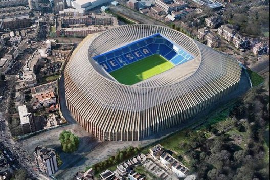 Naujasis „Chelsea“ stadionas (nuotr. Twitter)