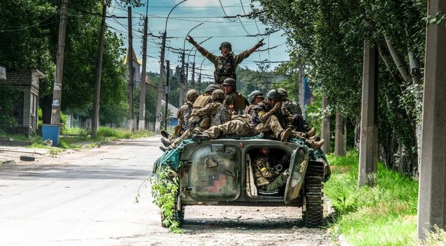 Ukrainos kariai Lysyčanske (nuotr. SCANPIX)