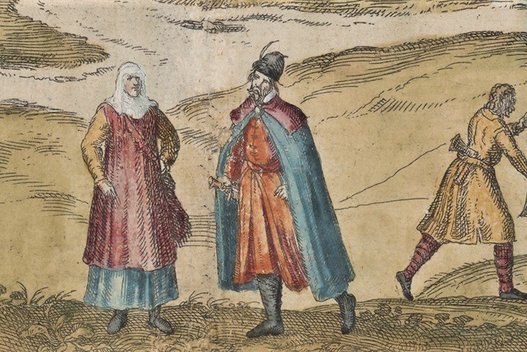 Bajorai ir valstiečiai, Brauno atlasas, XVI a. (nuotr. asm. archyvo)