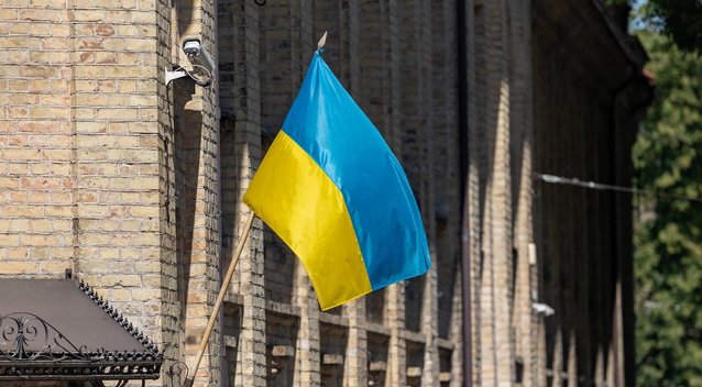 Ukrainos vėliava (nuotr. Vilniaus miesto savivaldybės)