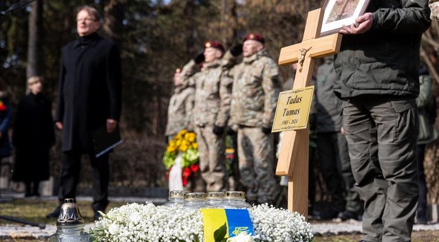 Vilniuje bus laidojamas Ukrainoje žuvęs karys Tadas Tumas (Paulius Peleckis/ BNS nuotr.)