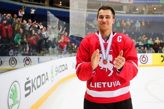 Dainius Zubrus Lietuvos rinktinėje (nuotr. hockey.lt)