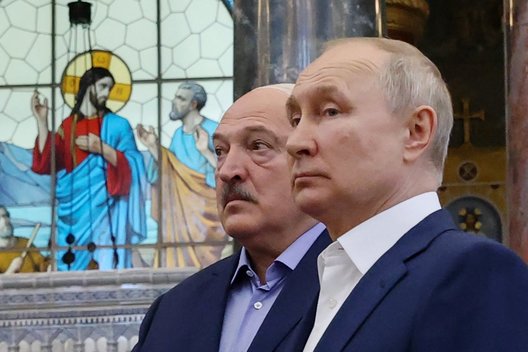 Aliaksandras Lukašenka ir Vladimiras Putinas (nuotr. SCANPIX)