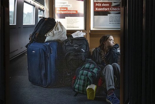 Greta Thunberg pasiskundė perpildytu traukiniu ir sulaukė atsako (nuotr. SCANPIX)