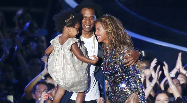 Beyonce su vyru Jay-Z ir dukra Blue Ivy (nuotr. SCANPIX)