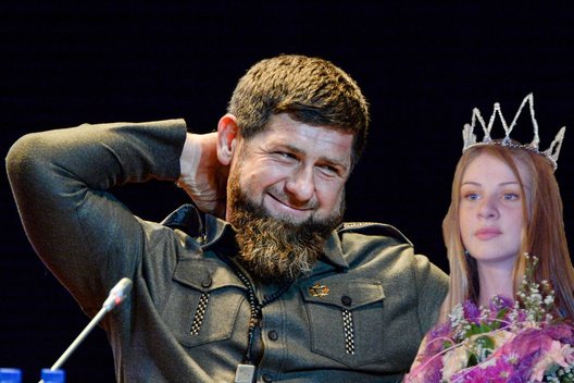 R. Kadyrovas ir numanoma jo antroji žmona Fatima (nuotr. SCANPIX) tv3.lt fotomontažas