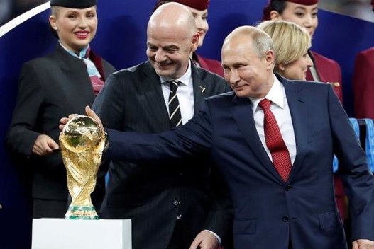 V. Putinas pasaulio čempionate Rusijoje (nuotr. SCANPIX)