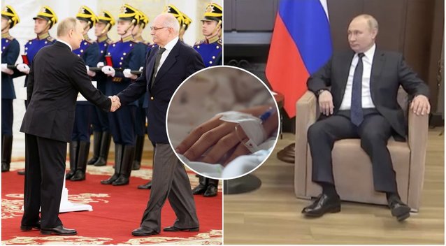 Putino sveikata kelia vis daugiau įtarimų: nepavyko nuslėpti drebančių kojų (tv3.lt fotomontažas)