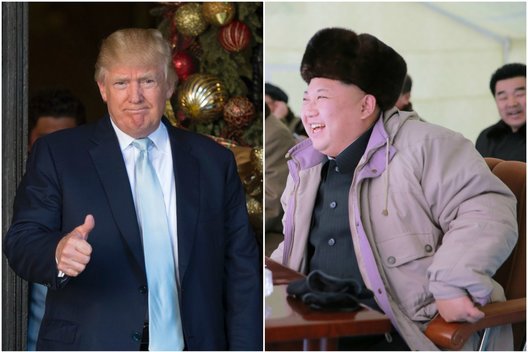 D. Trumpas ir Kim Jong Unas (nuotr. SCANPIX) tv3.lt fotomontažas