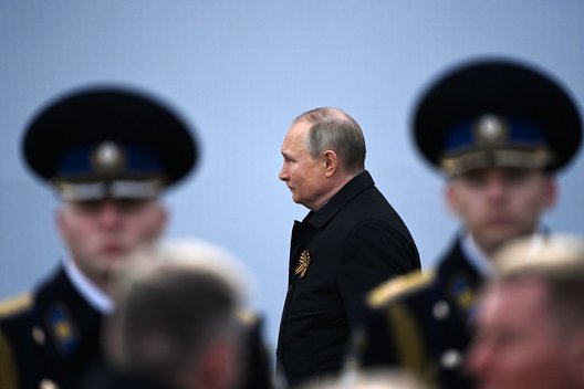 Vladimiras Putinas Pergalės dienos minėjime (nuotr. SCANPIX)