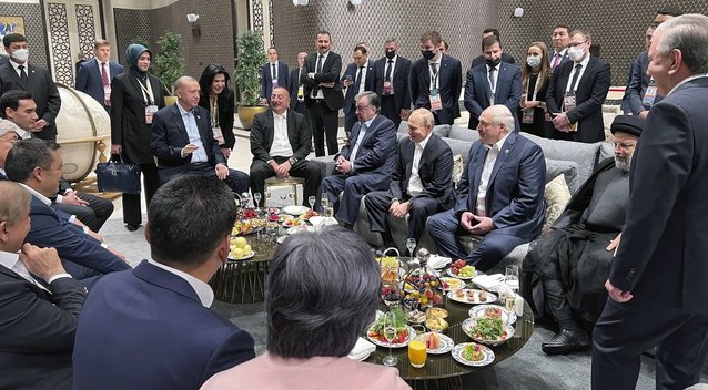 Šanchajaus bendradarbiavimo organizacijos susitikimas Samarkande (nuotr. SCANPIX)