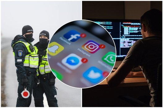 Būkite budrūs socialiniuose tinkluose – jus stebės virtualus patrulis (tv3.lt koliažas)