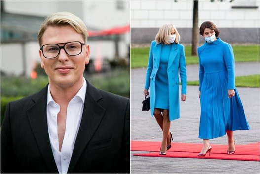 Saugirdas Vaitulionis, Brigitte Macron ir Diana Nausėdienė (tv3.lt fotomontažas)