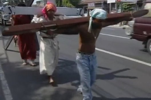 Velykų tradicijos Filipinuose (nuotr. TV3)  
