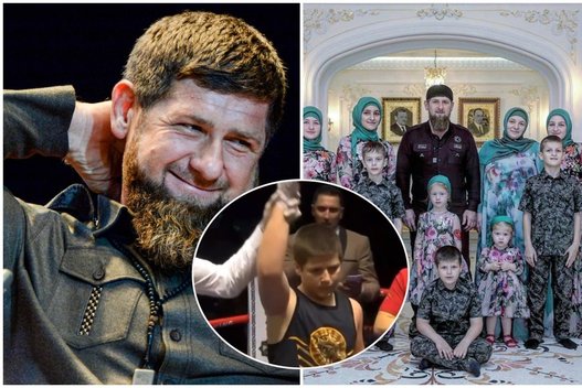Ramzanas Kadyrovas su vaikais (tv3.lt fotomontažas)