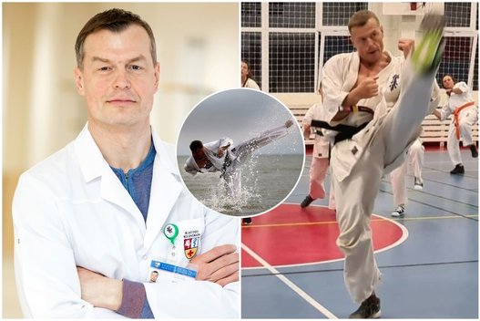 Sporto medicinos gydytojas: sukovoti paskutinę profesionalią karate kovą įkvėpė Bradas Pitas (nuotr. tv3.lt fotomontažas)  