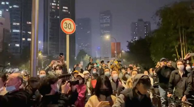 Protestai Kinijoje (nuotr. SCANPIX)