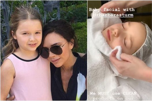 Victoria Beckham su dukra Harper (tv3.lt fotomontažas)
