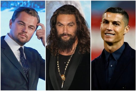 L. DiCaprio, J. Momoa, C. Ronaldo (tv3.lt fotomontažas)