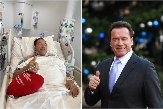 Arnoldui Schwarzeneggeriui atlikta širdies operacija (nuotr. Twitter)