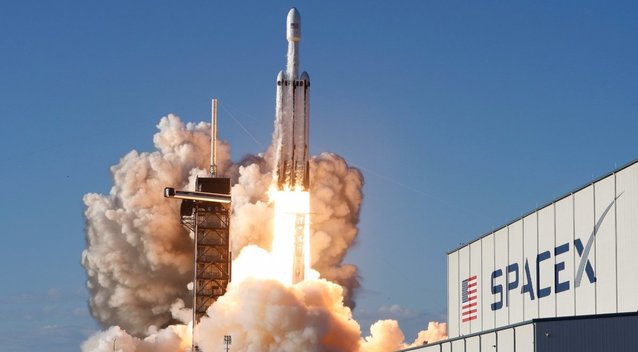 „SpaceX“ raketos paleidimas (nuotr. SCANPIX)