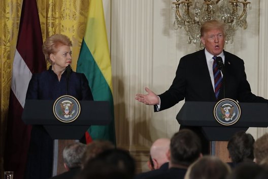 D. Grybauskaitė ir D. Trumpas (nuotr. SCANPIX)