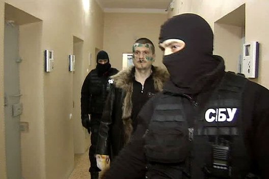 Kijeve sužeistas pasikėsinimu į Vladimirą Putiną įtariamas rusas (nuotr. SCANPIX)