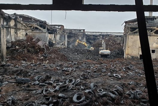 Vaizdas po gaisro Alytuje (nuotr. Raimundo Maslausko)