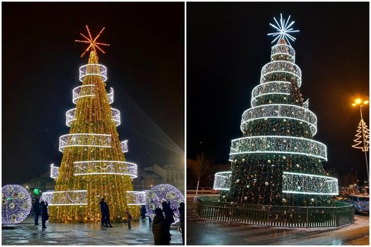 Užkliuvo prie Šiaulių „Akropolio“ sužibusi Kalėdų eglė: jau kažkur matyta? (tv3.lt fotomontažas)