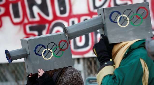 Protestai dėl olimpinių žaidynių (nuotr. SCANPIX)
