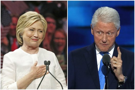 Billas Clintonas ragina JAV rinkėjus palaikyti „tikrąją“ Hillary (nuotr. SCANPIX) tv3.lt fotomontažas