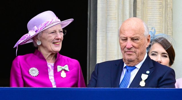 Danijos karalienė Margrethe II ir Norvegijos karalius Haraldas (nuotr. SCANPIX)
