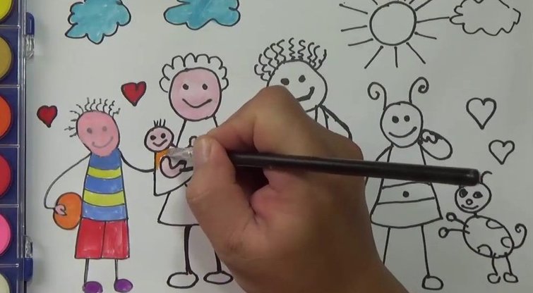 Vaiko piešinys  (nuotr. YouTube)
