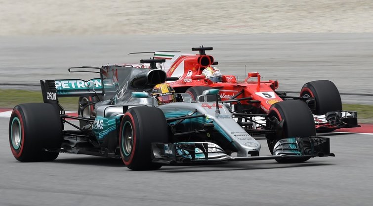 Lewisas Hamiltonas ir Sebastianas Vettelis (nuotr. SCANPIX)