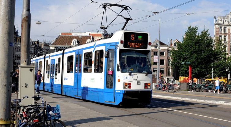 Tramvajus Amsterdame (nuotr. Fotodiena.lt)