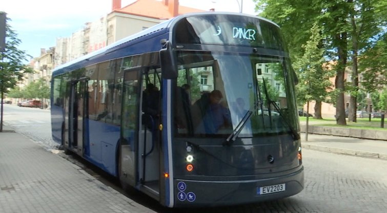 Elektrinis autobusas Klaipėdoje (nuotr. TV3)