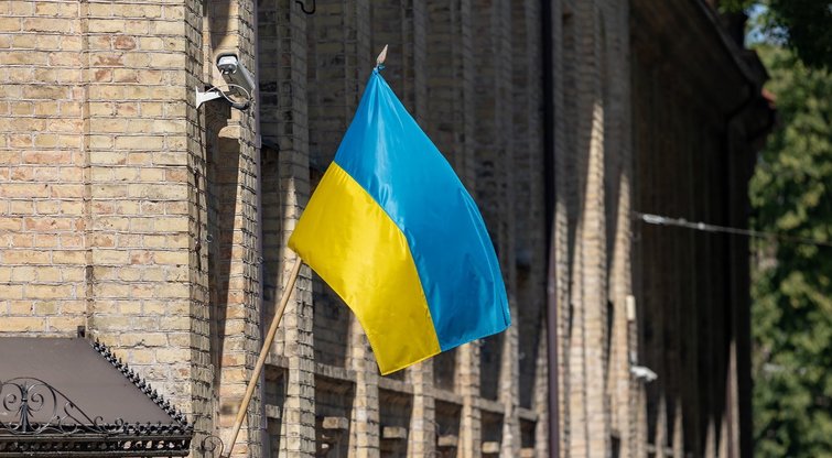 Ukrainos vėliava (nuotr. Vilniaus miesto savivaldybės)